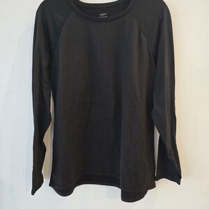 Cuddl Duds Black Long Sleeve Crewneck Shirt